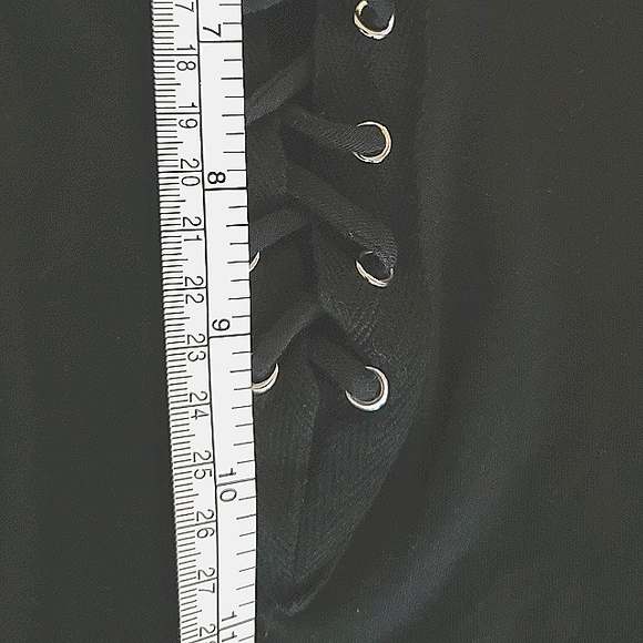 ⚡2/$25-NWOT- Black Cold-shoulder Lace-up Tee - Picture 12 of 12